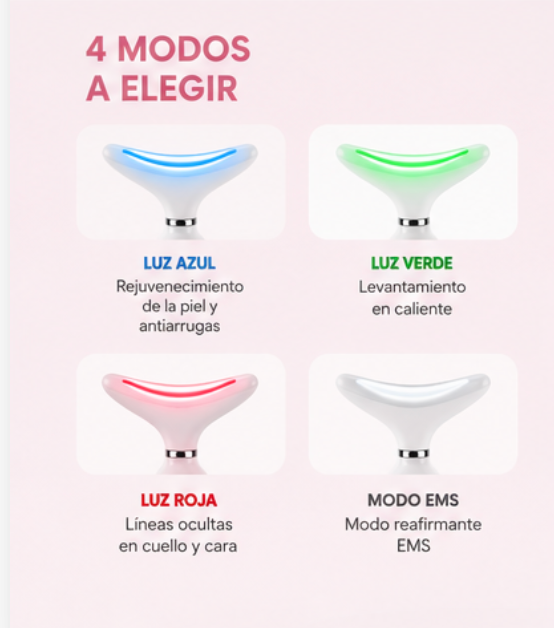 Masajeador Facial Anti Edad LED