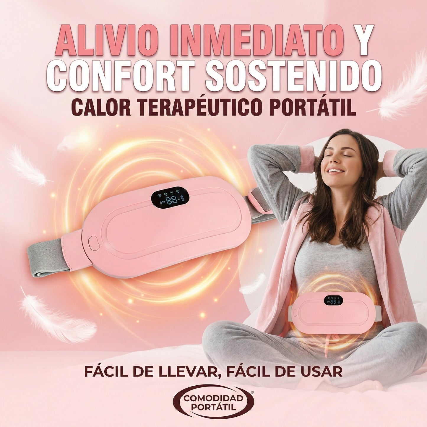 Cinturón alivio térmico menstrual inteligente